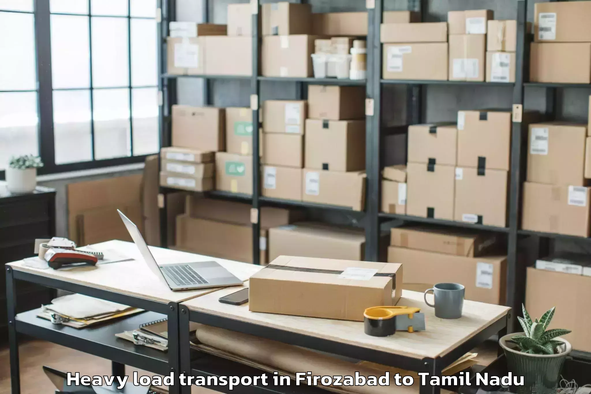 Top Firozabad to Kayalpattinam Heavy Load Transport Available